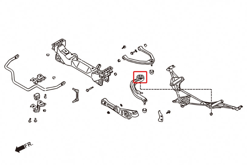 Hardrace-Front-Tension-Rod-Bushing-Part-Nr-6823