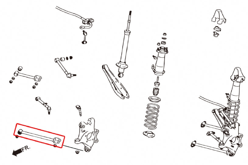 Hardrace-Rear-Strut-Arm-Adjustable-Part-Nr-6714