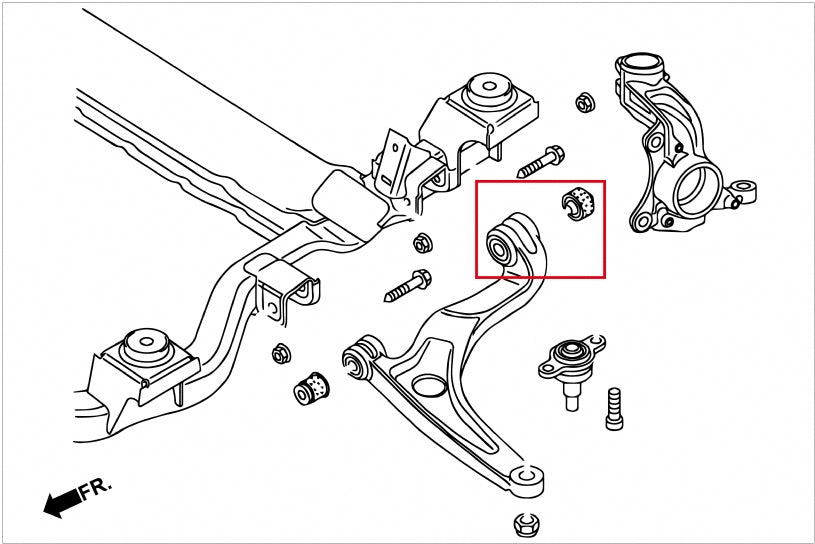 Hardrace-Front-Lower-Arm---Rear-Bushing-Part-Nr-Q0661