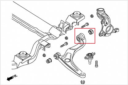 Hardrace-Front-Lower-Arm---Rear-Bushing-Part-Nr-Q0661