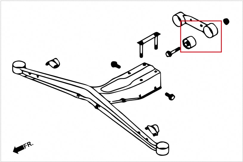 Hardrace-Rear-Diff-Support-Member-Bushing-Part-Nr-Q0647