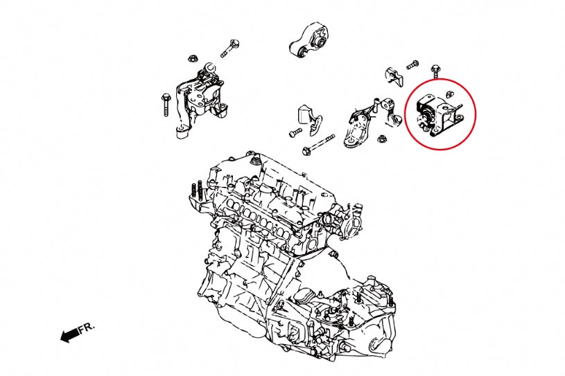 Hardrace-Left-Engine-Mount-Part-Nr-Q0696