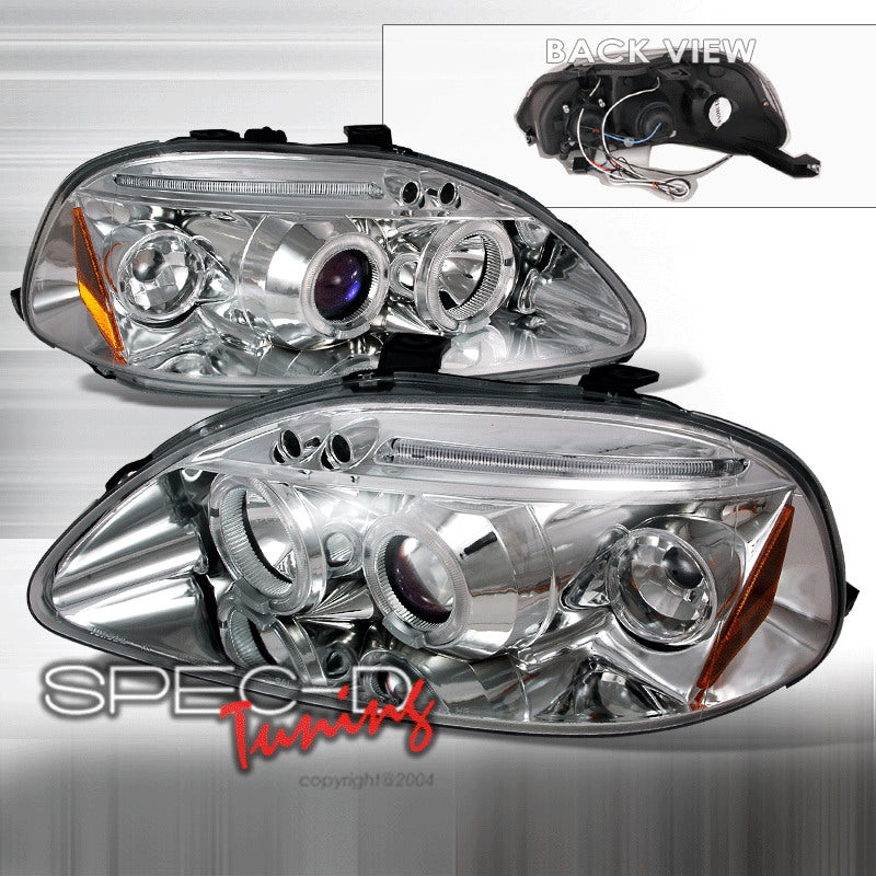 Honda-Civic-96-98-LED-Projector-Headlights-Chrome-[JY]