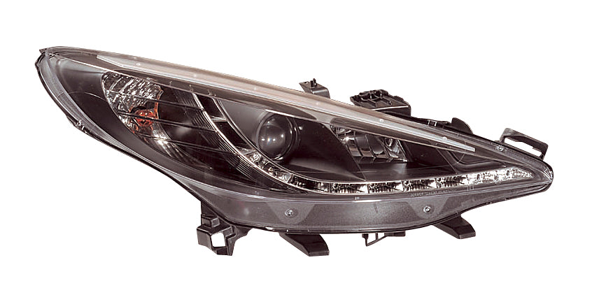 Peugeot-207-Headlights-Set-DRL-Black