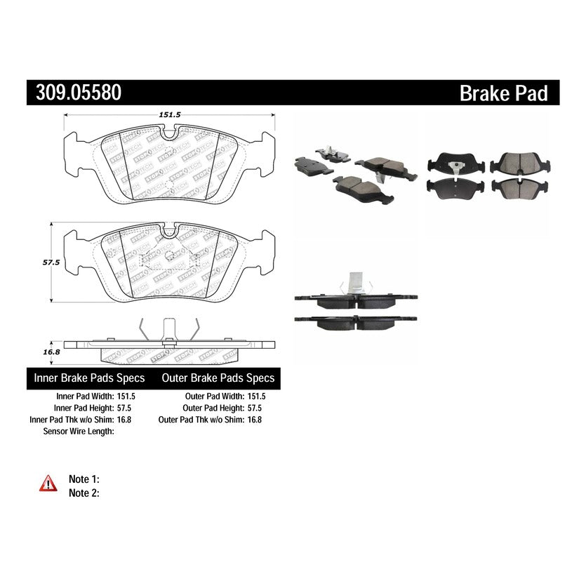 30905580-Stoptech-Sport-Brake-Pads-with-Shims-&-Hardware