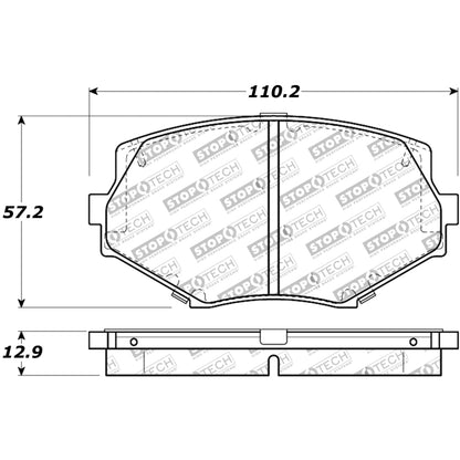 30906350-Stoptech-Sport-Brake-Pads-with-Shims-&-Hardware